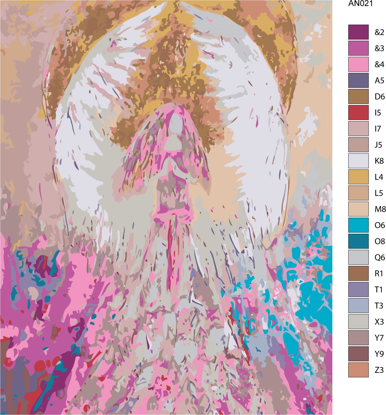 zuty Malování podle čísel - ANDĚLÉ OD LENKY - CONFIDENCE ANGEL - Rozměr: 40x50 cm, Rámování: Varianta: bez rámu a bez vypnutí plátna - obrázek 8