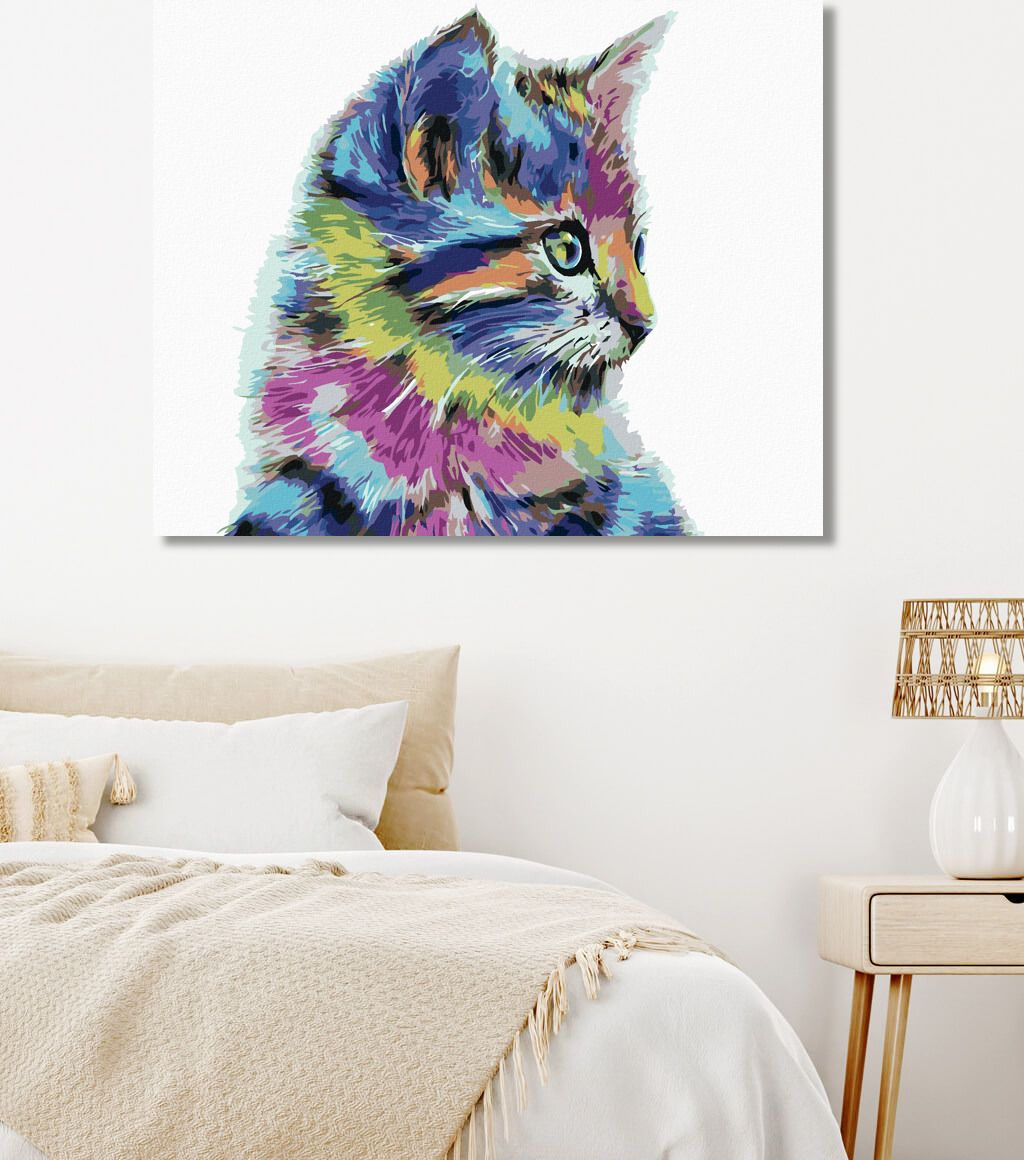 zuty Malování podle čísel - KOČIČKA - Rozměr: 40x50 cm, Rámování: Varianta: bez rámu a bez vypnutí plátna - obrázek 4