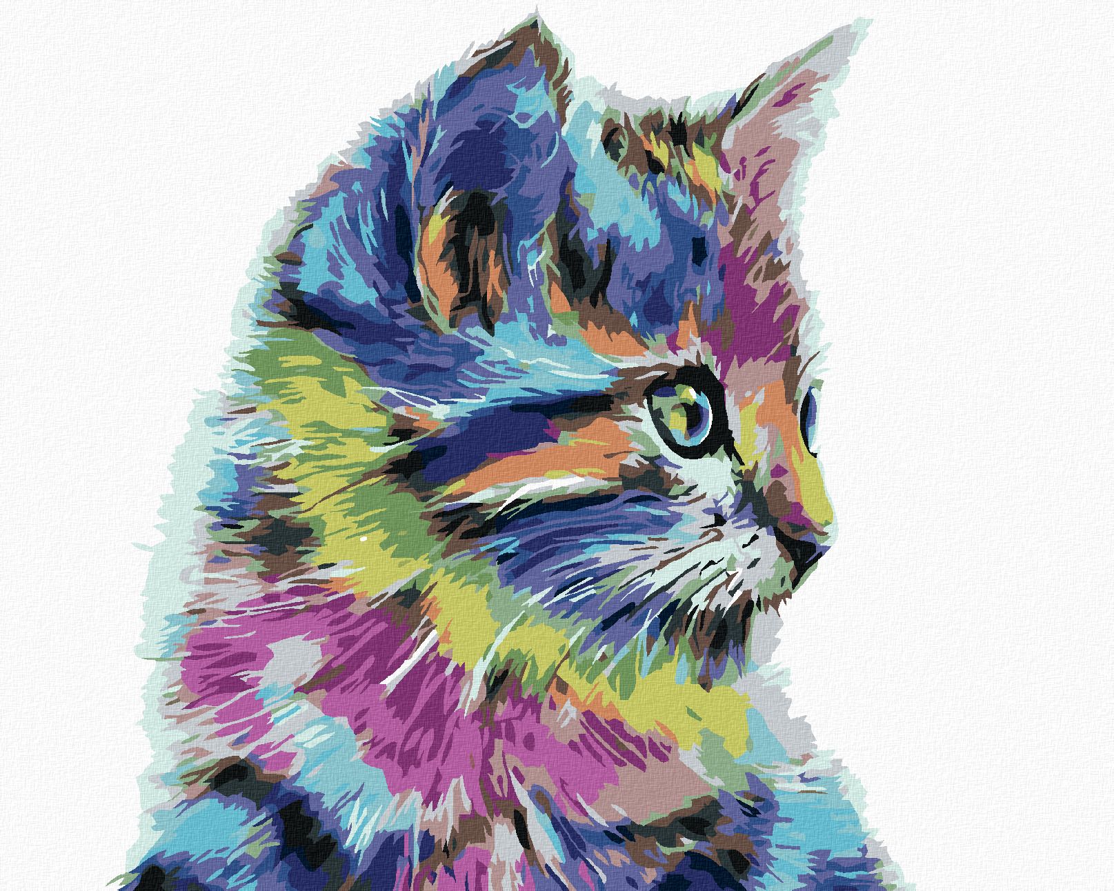 zuty Malování podle čísel - KOČIČKA - Rozměr: 40x50 cm, Rámování: Varianta: vypnuté plátno na rám - obrázek 1
