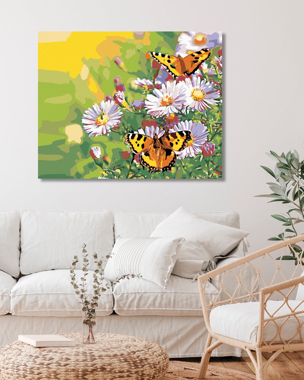 zuty Malování podle čísel - MOTÝLCI NA KOPRETINÁCH - Rozměr: 40x50 cm, Rámování: Varianta: vypnuté plátno na rám - obrázek 10