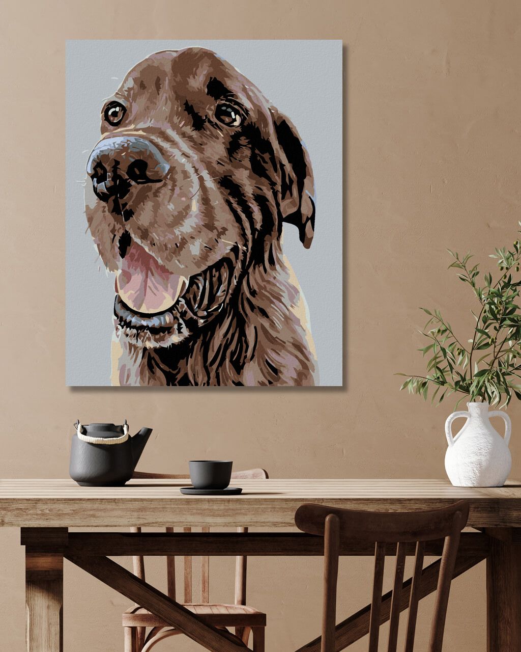 zuty Malování podle čísel - KRÁSNÝ HNĚDÝ SETR - Rozměr: 40x50 cm, Rámování: Varianta: bez rámu a bez vypnutí plátna - obrázek 3