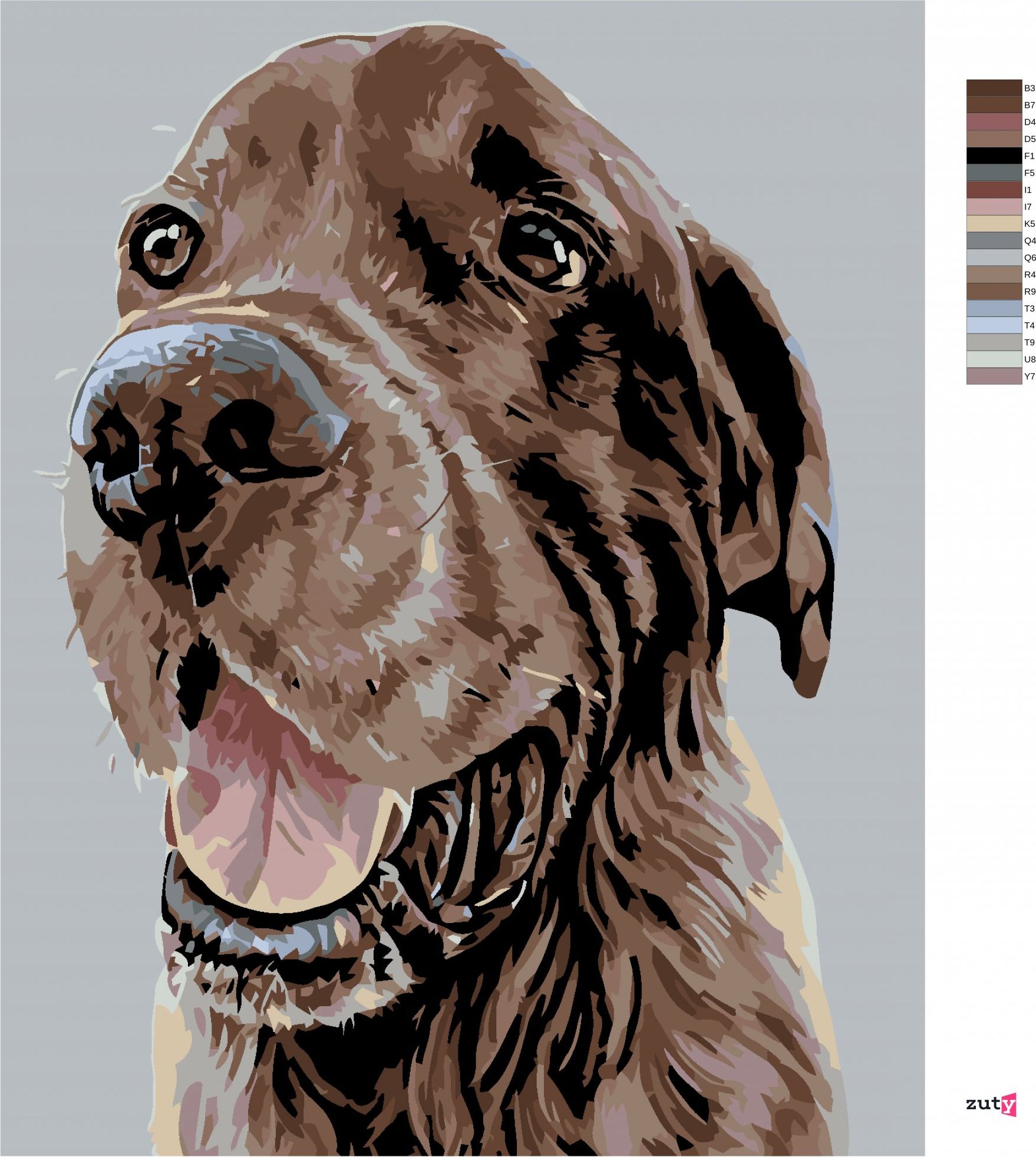 zuty Malování podle čísel - KRÁSNÝ HNĚDÝ SETR - Rozměr: 40x50 cm, Rámování: Varianta: vypnuté plátno na rám - obrázek 2