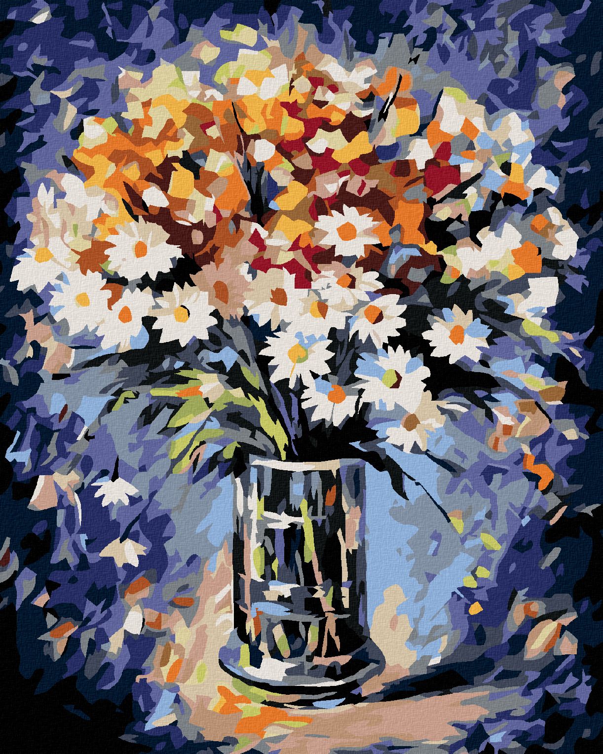 zuty Malování podle čísel - KYTICE S KOPRETINAMI - Rozměr: 40x50 cm, Rámování: Varianta: vypnuté plátno na rám - obrázek 1