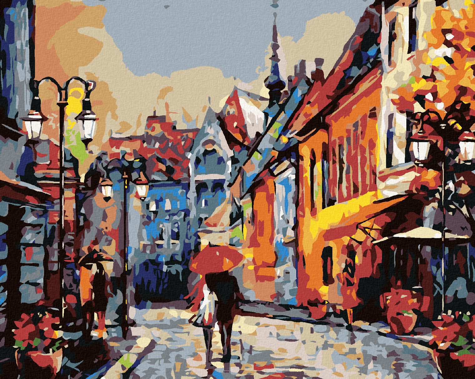 zuty Malování podle čísel - PROCHÁZKA PO BUDAPEŠTI - Rozměr: 40x50 cm, Rámování: Varianta: vypnuté plátno na rám - obrázek 1