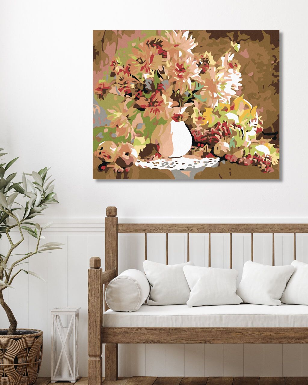 zuty Malování podle čísel - BOHATÁ KYTICE V BÍLÉ VÁZE - Rozměr: 40x50 cm, Rámování: Varianta: vypnuté plátno na rám - obrázek 8