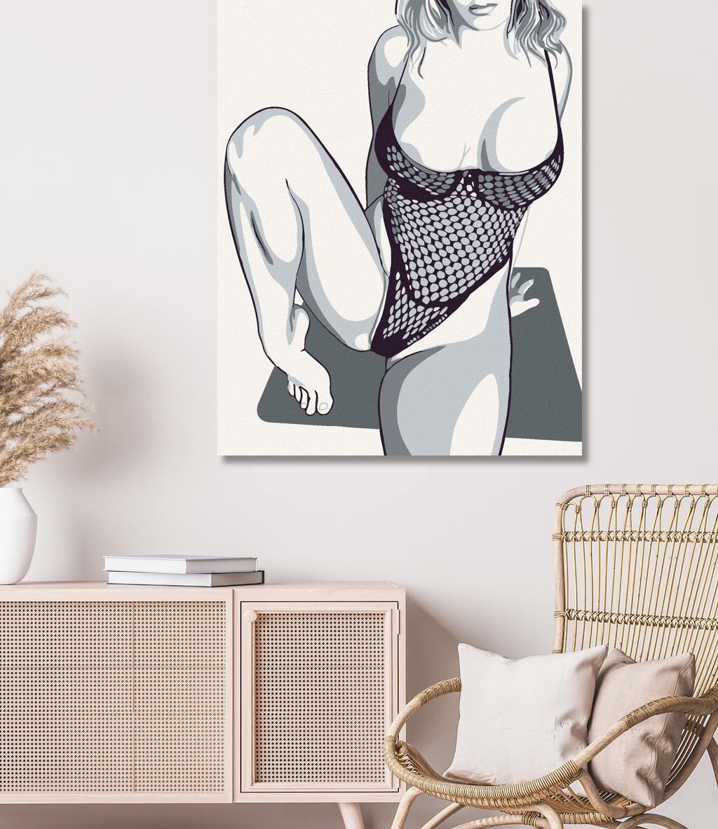 zuty Malování podle čísel - SVŮDNÉ TĚLO - Rozměr: 40x50 cm, Rámování: Varianta: vypnuté plátno na rám - obrázek 7