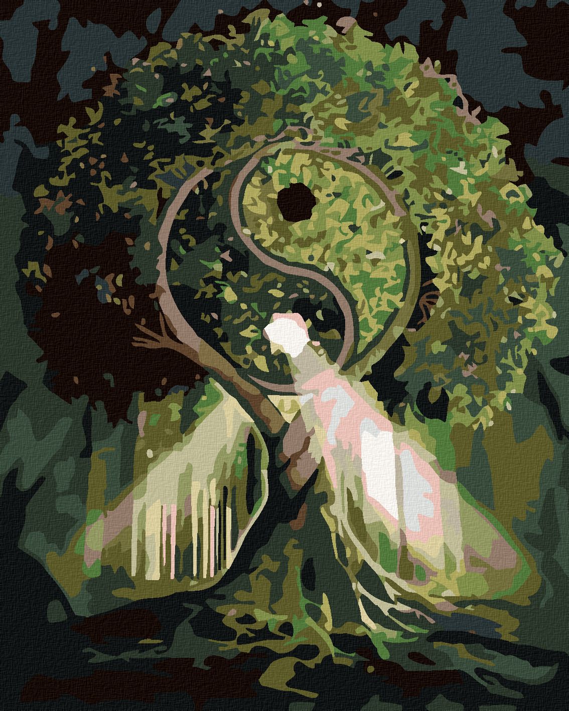 zuty Malování podle čísel - STROM HARMONIE - Rozměr: 40x50 cm, Rámování: Varianta: vypnuté plátno na rám - obrázek 1