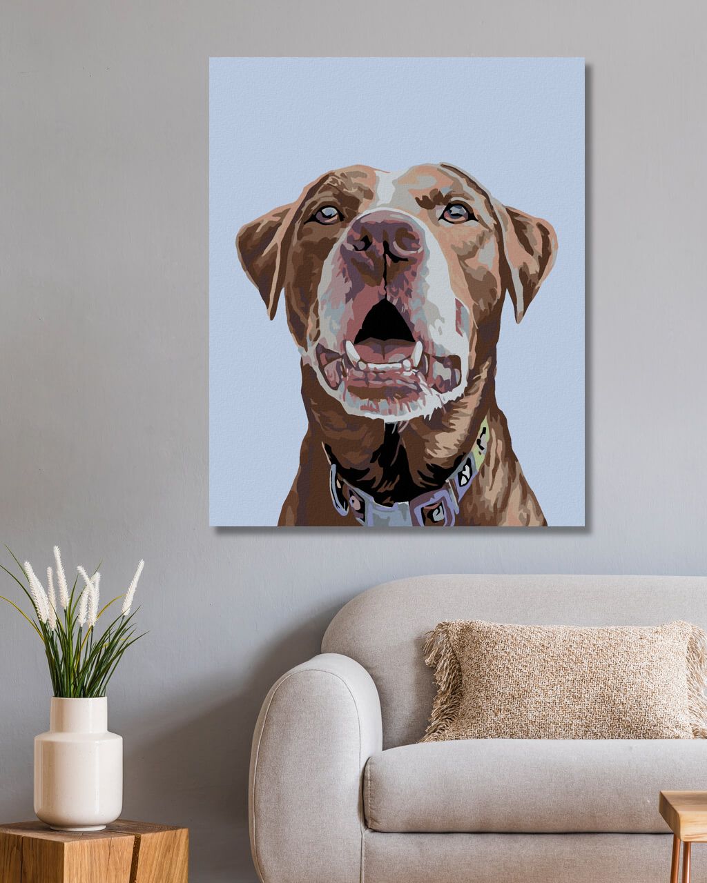 zuty Malování podle čísel - HNĚDÝ LABRADOR - Rozměr: 40x50 cm, Rámování: Varianta: bez rámu a bez vypnutí plátna - obrázek 8