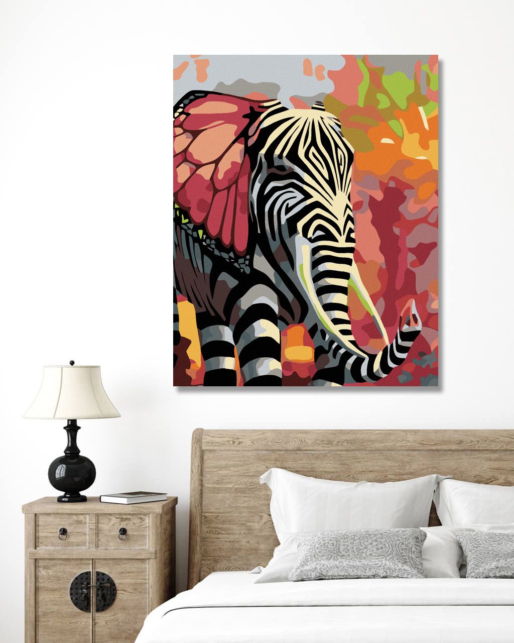 zuty Malování podle čísel - ZDOBENÝ SLON - Rozměr: 40x50 cm, Rámování: Varianta: vypnuté plátno na rám - obrázek 7
