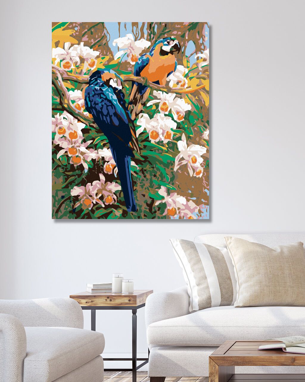 zuty Malování podle čísel - PAPOUŠCI II - Rozměr: 40x50 cm, Rámování: Varianta: bez rámu a bez vypnutí plátna - obrázek 5