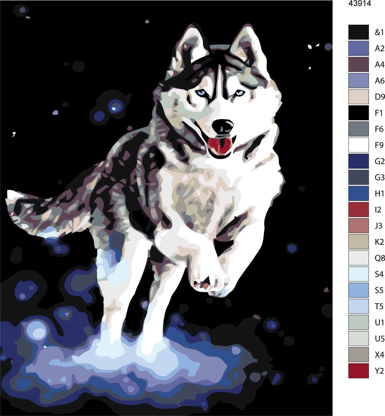 zuty Malování podle čísel - HUSKY - Rozměr: 40x50 cm, Rámování: Varianta: bez rámu a bez vypnutí plátna - obrázek 13