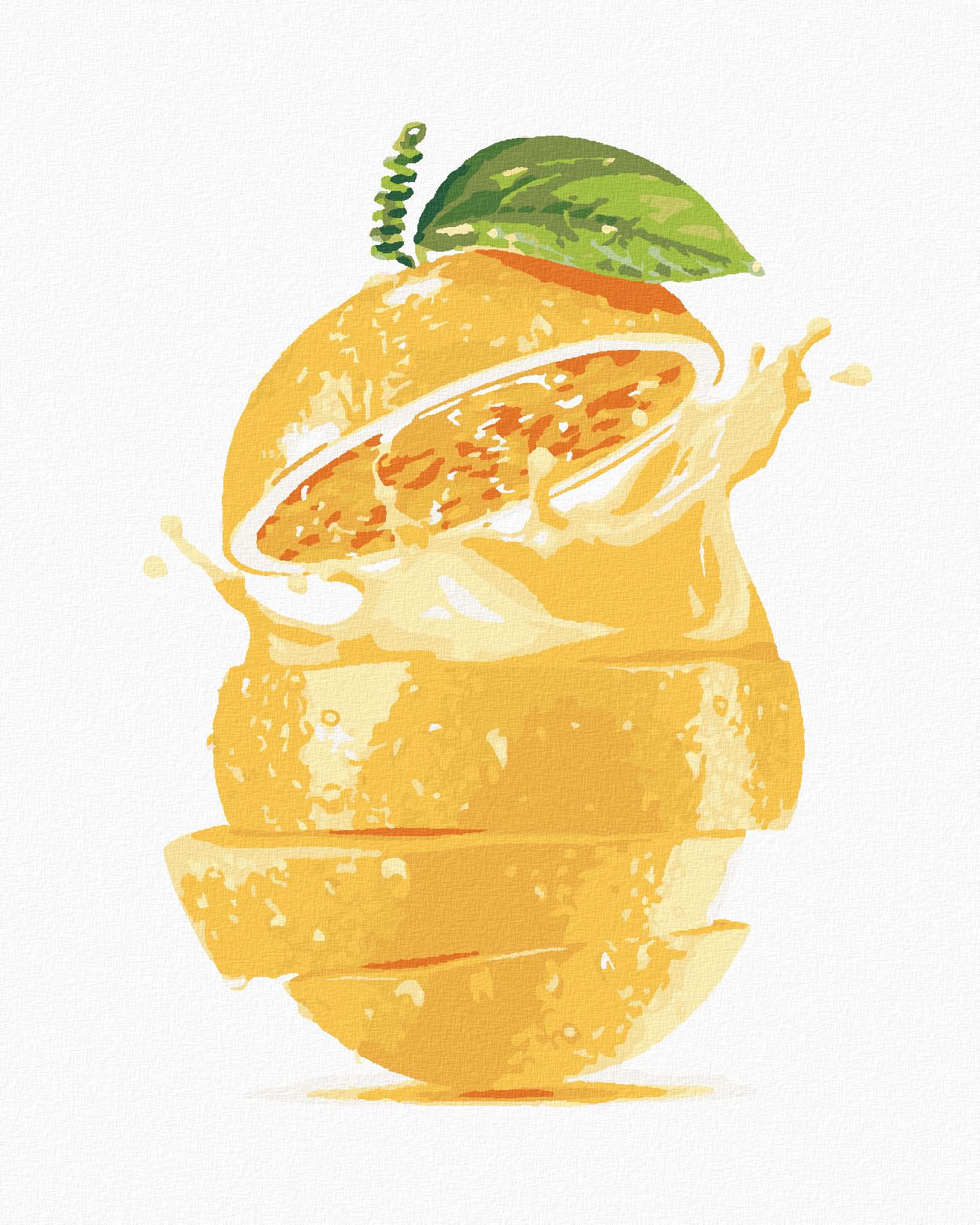 zuty Malování podle čísel - CITRON - Rozměr: 40x50 cm, Rámování: Varianta: vypnuté plátno na rám - obrázek 1