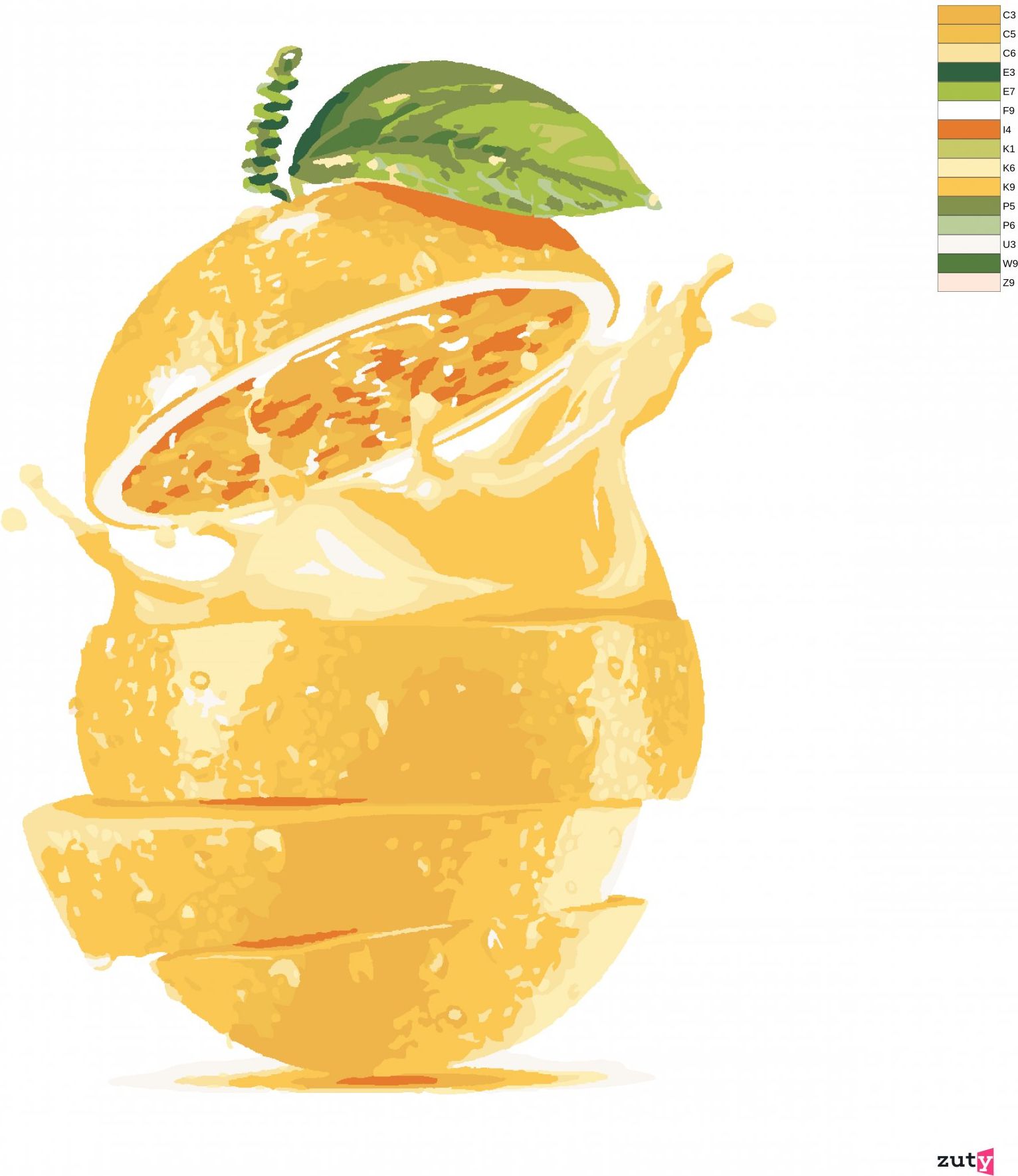 zuty Malování podle čísel - CITRON - Rozměr: 40x50 cm, Rámování: Varianta: vypnuté plátno na rám - obrázek 3