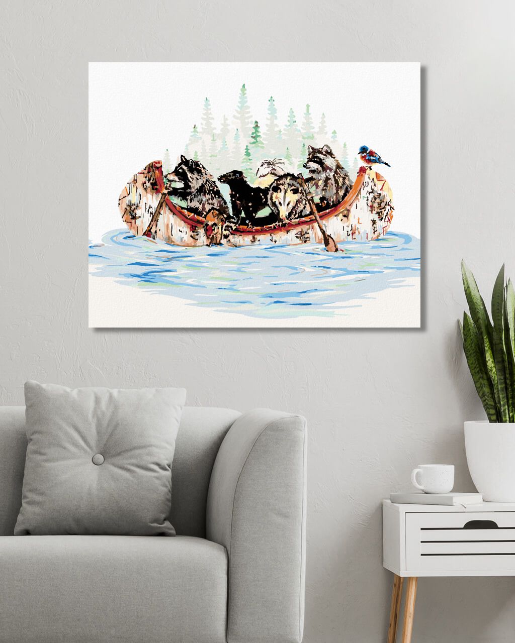 zuty Malování podle čísel - ZVÍŘATA NA LOĎCE (HOLLY SIMENTAL) - Rozměr: 40x50 cm, Rámování: Varianta: bez rámu a bez vypnutí plátna - obrázek 10