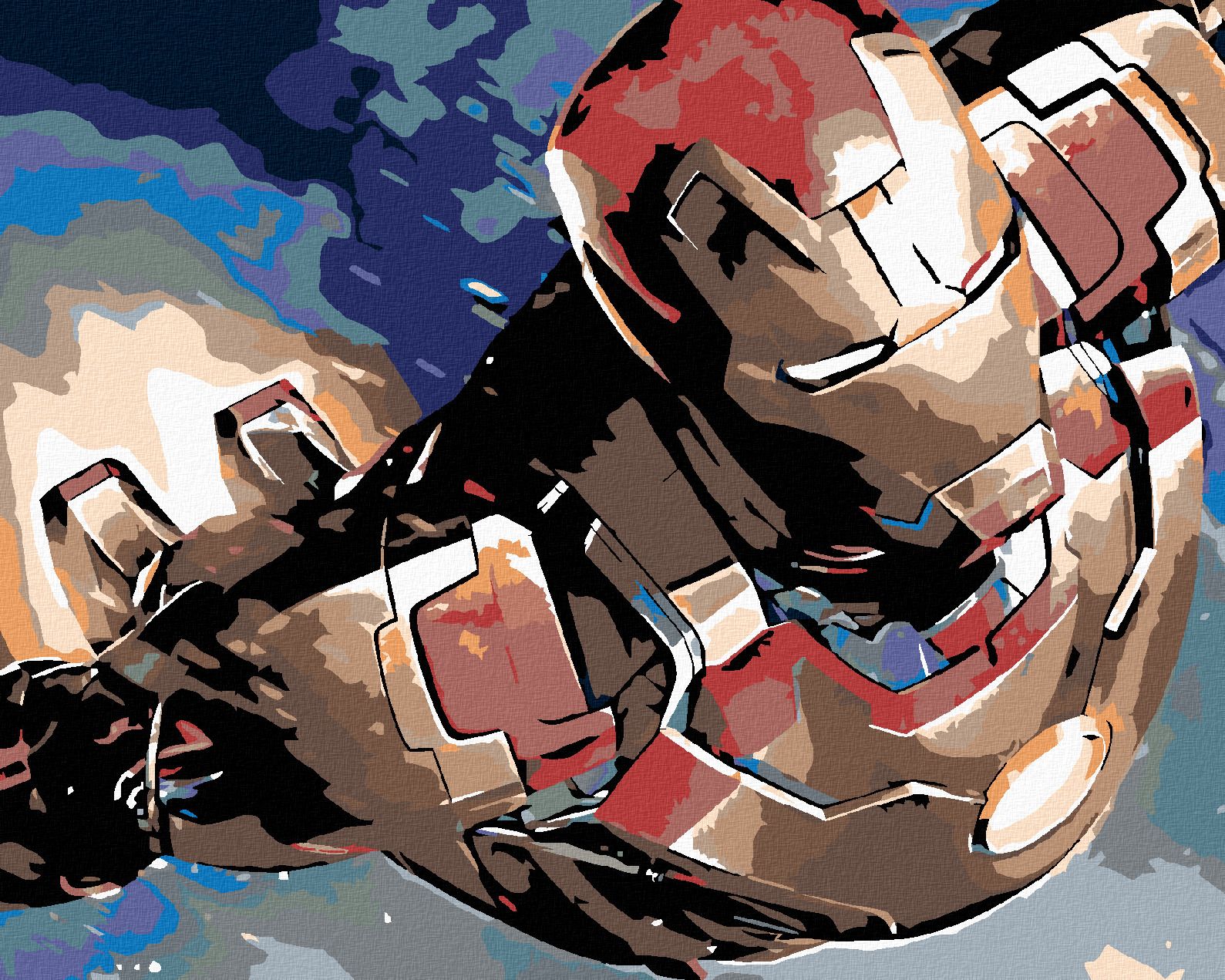 zuty Malování podle čísel - IRON MAN - Rozměr: 40x50 cm, Rámování: Varianta: vypnuté plátno na rám - obrázek 1