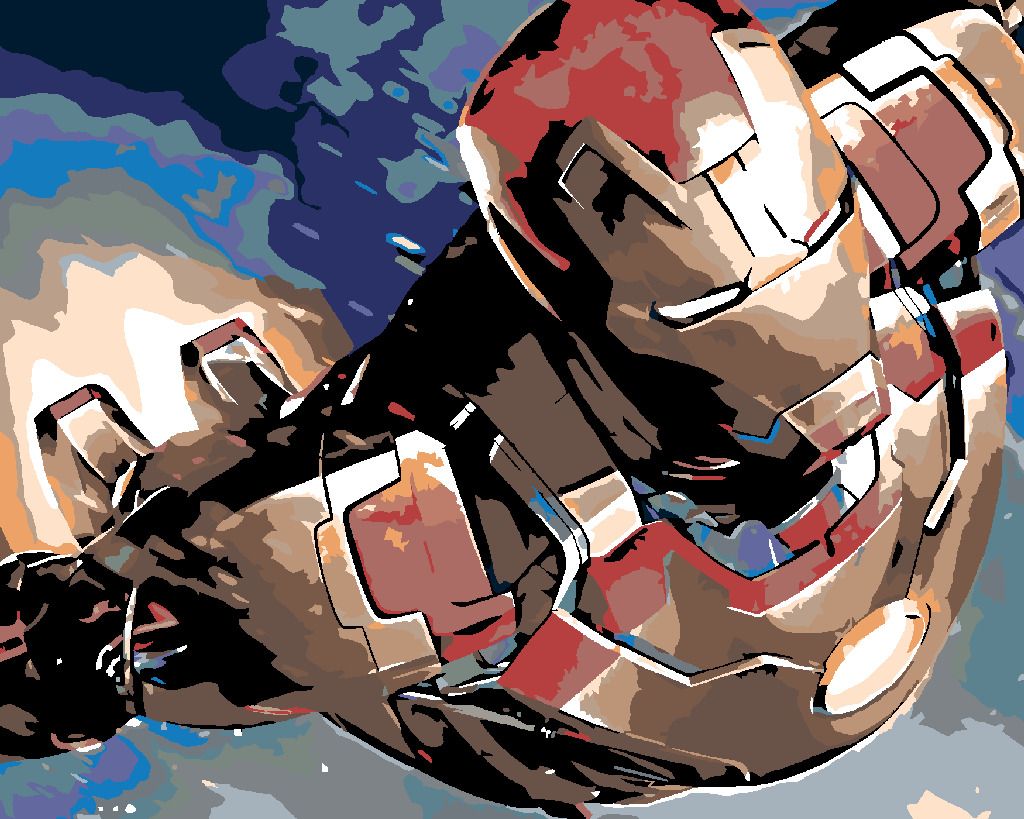 zuty Malování podle čísel - IRON MAN - Rozměr: 40x50 cm, Rámování: Varianta: vypnuté plátno na rám - obrázek 6