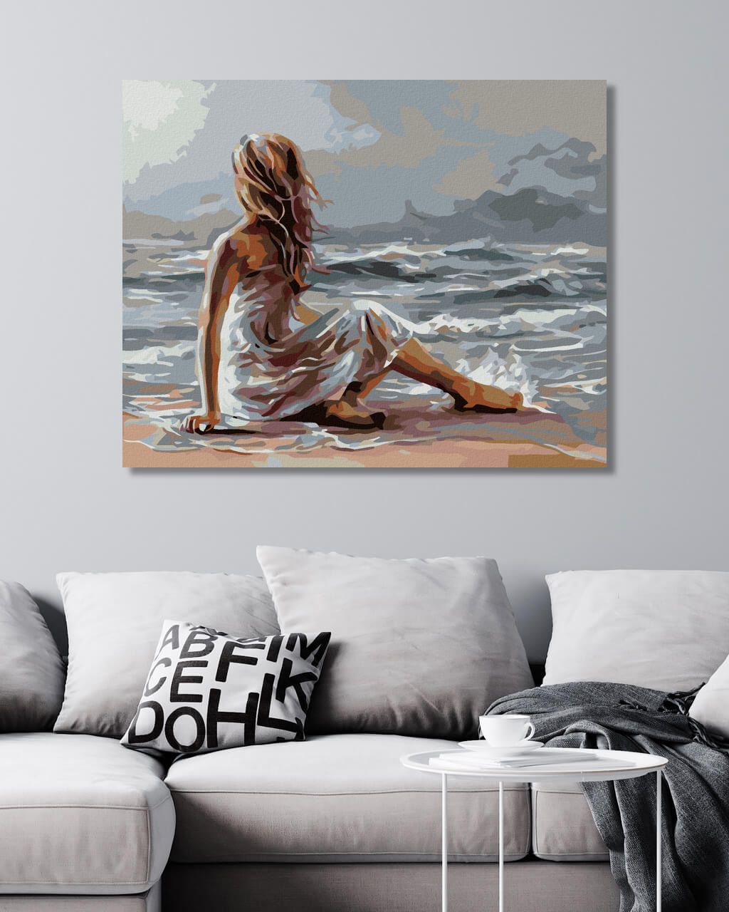 zuty Malování podle čísel - DÍVKA A MOŘE - Rozměr: 40x50 cm, Rámování: Varianta: vypnuté plátno na rám - obrázek 9