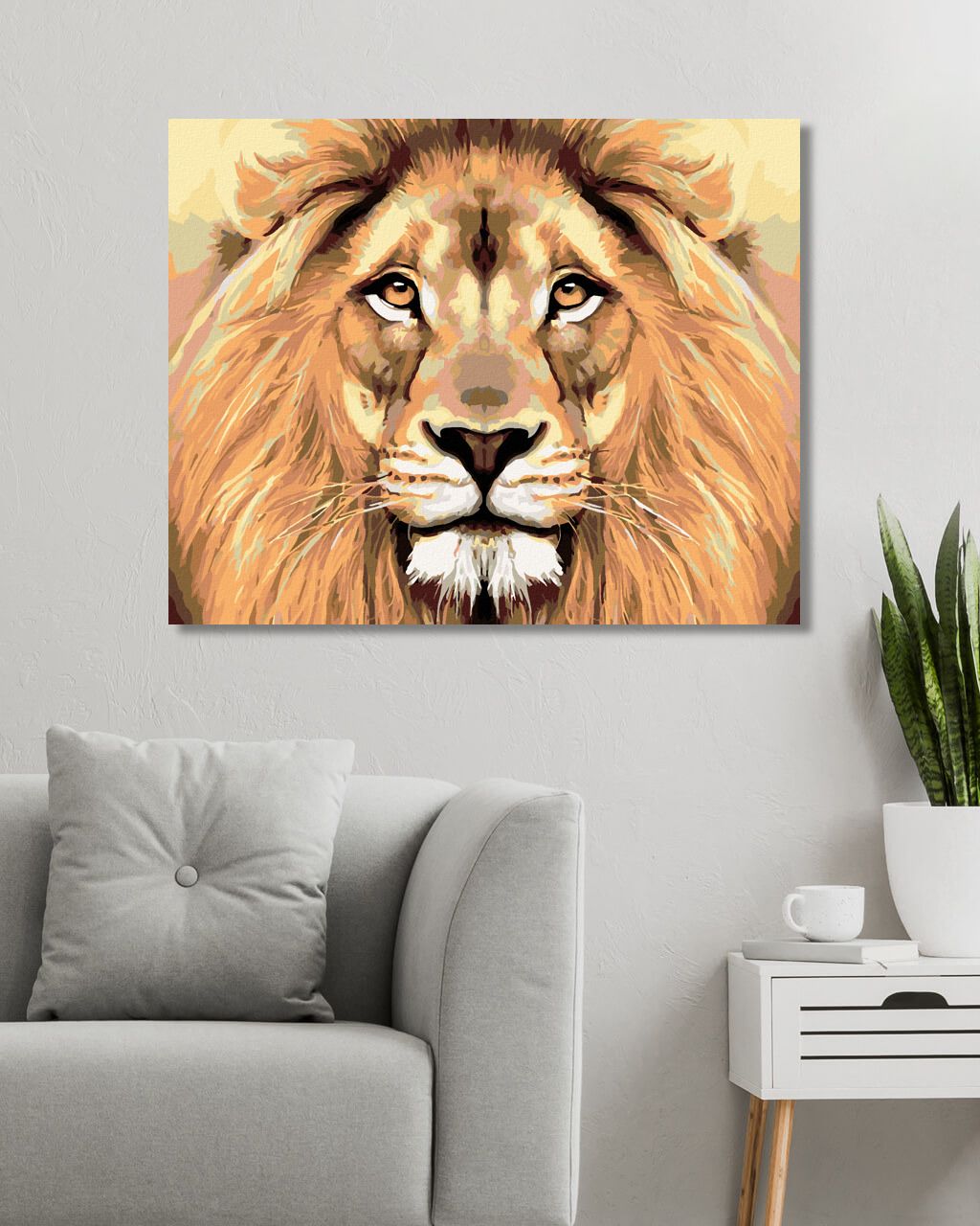 zuty Malování podle čísel - LVÍ POHLED - Rozměr: 40x50 cm, Rámování: Varianta: vypnuté plátno na rám - obrázek 5