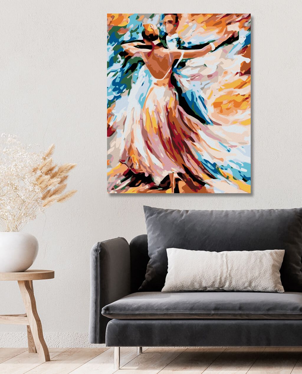 zuty Malování podle čísel - TANEC V BARVÁCH - Rozměr: 40x50 cm, Rámování: Varianta: vypnuté plátno na rám - obrázek 2