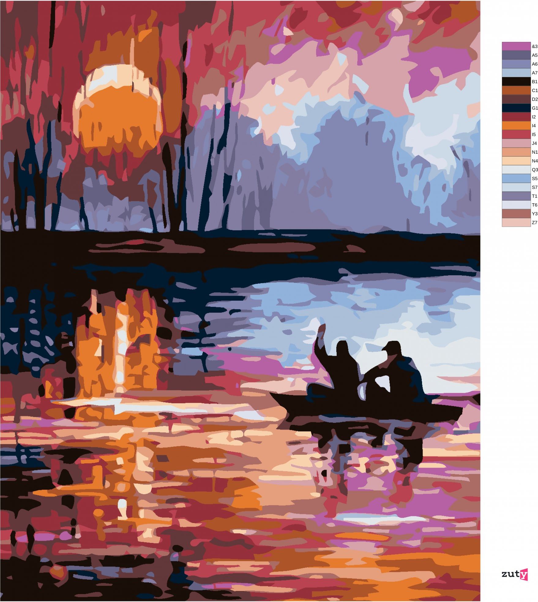 zuty Malování podle čísel - ZÁPAD SLUNCE NA JEZEŘE - Rozměr: 40x50 cm, Rámování: Varianta: vypnuté plátno na rám - obrázek 11
