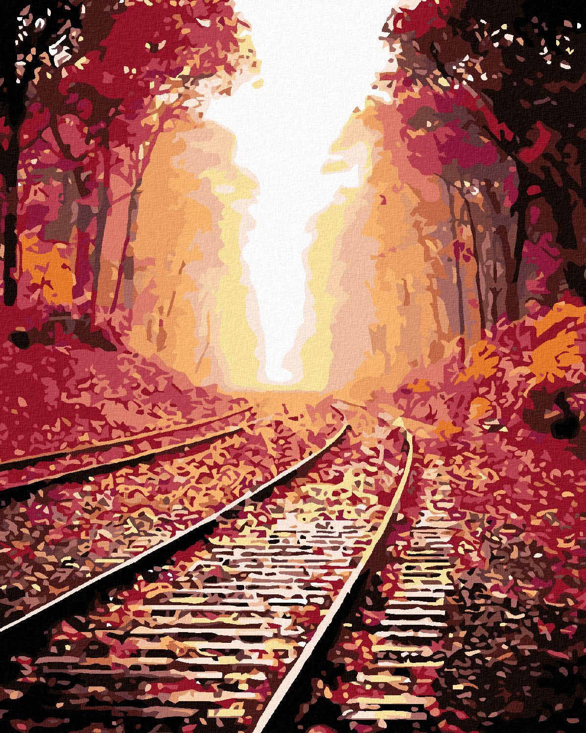 zuty Malování podle čísel - KOLEJE - Rozměr: 40x50 cm, Rámování: Varianta: vypnuté plátno na rám - obrázek 1