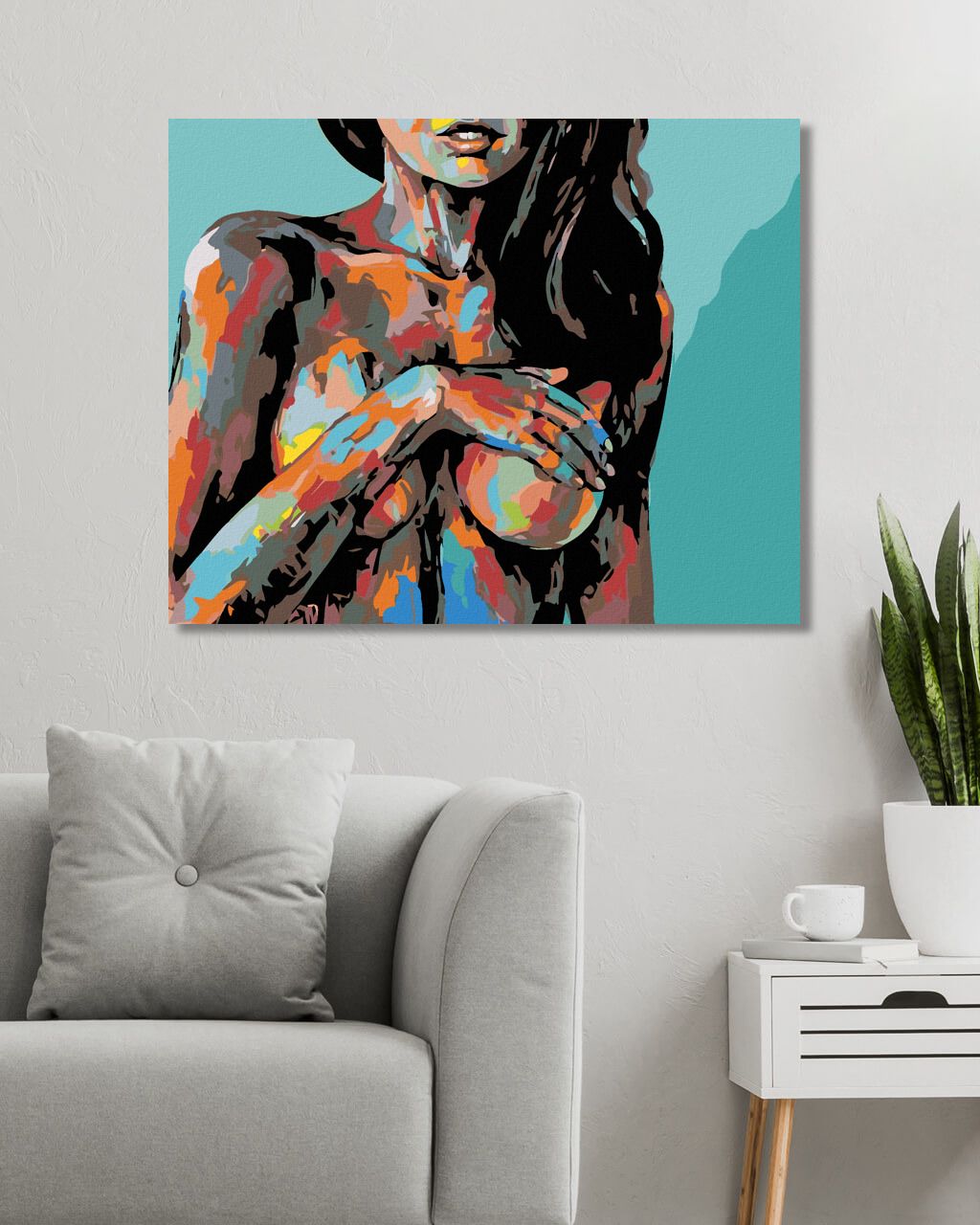 zuty Malování podle čísel - MALOVÁNÍ PO TĚLE - Rozměr: 40x50 cm, Rámování: Varianta: bez rámu a bez vypnutí plátna - obrázek 2
