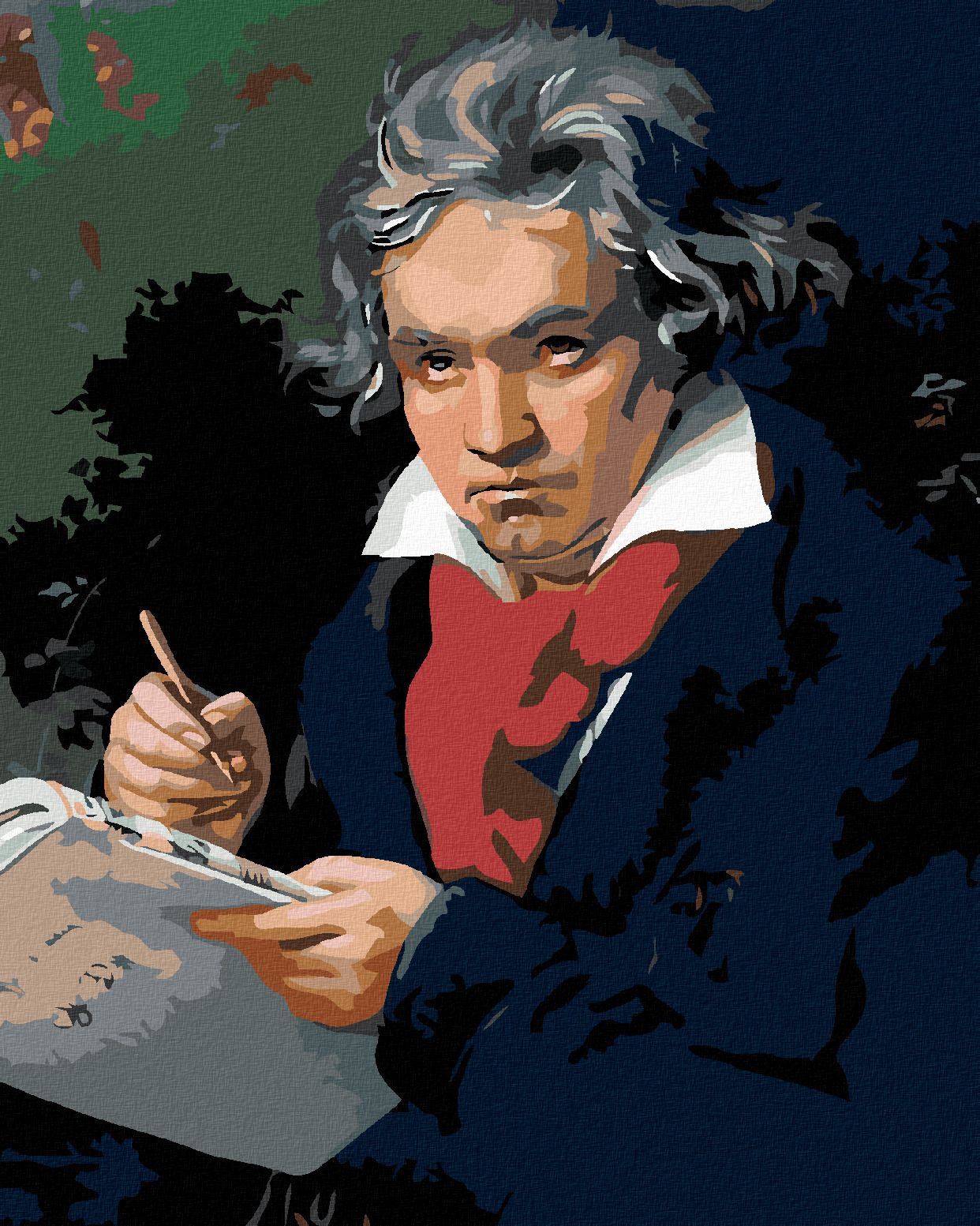 zuty Malování podle čísel - LUDWIG VAN BEETHOVEN - Rozměr: 40x50 cm, Rámování: Varianta: vypnuté plátno na rám - obrázek 1