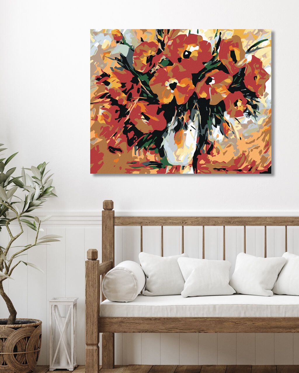 zuty Malování podle čísel - VLČÍ MÁK V BÍLÉ VÁZE - Rozměr: 40x50 cm, Rámování: Varianta: bez rámu a bez vypnutí plátna - obrázek 8