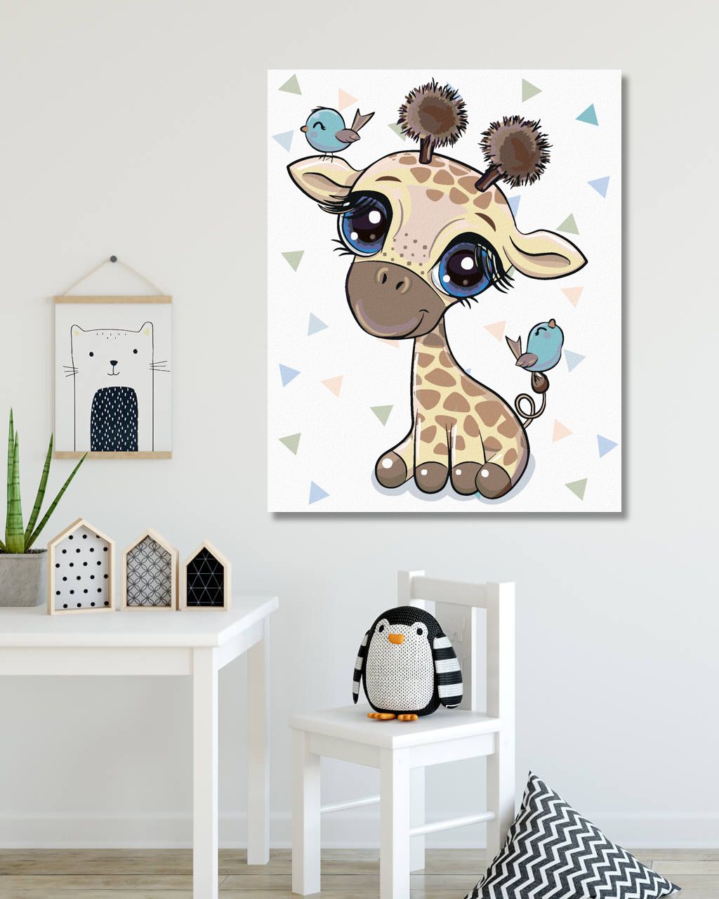 zuty Malování podle čísel - MALÁ ŽIRAFA - Rozměr: 40x50 cm, Rámování: Varianta: vypnuté plátno na rám - obrázek 4