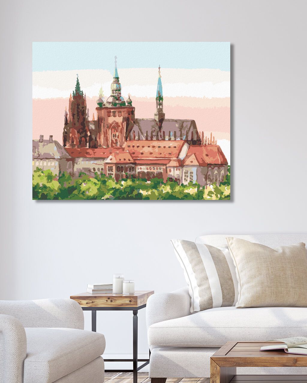 zuty Malování podle čísel - PRAŽSKÝ HRAD II - Rozměr: 40x50 cm, Rámování: Varianta: vypnuté plátno na rám - obrázek 3