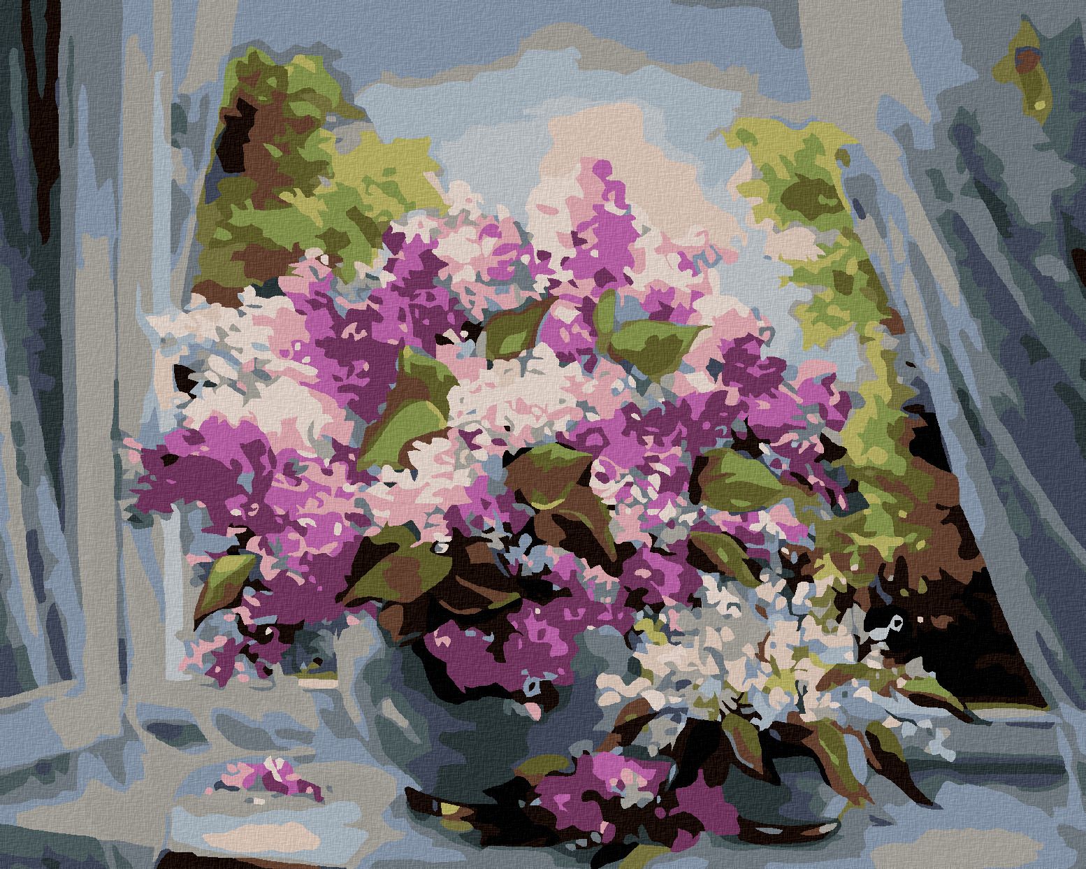 zuty Malování podle čísel - ŠEŘÍKY VE VÁZE - Rozměr: 40x50 cm, Rámování: Varianta: bez rámu a bez vypnutí plátna - obrázek 1