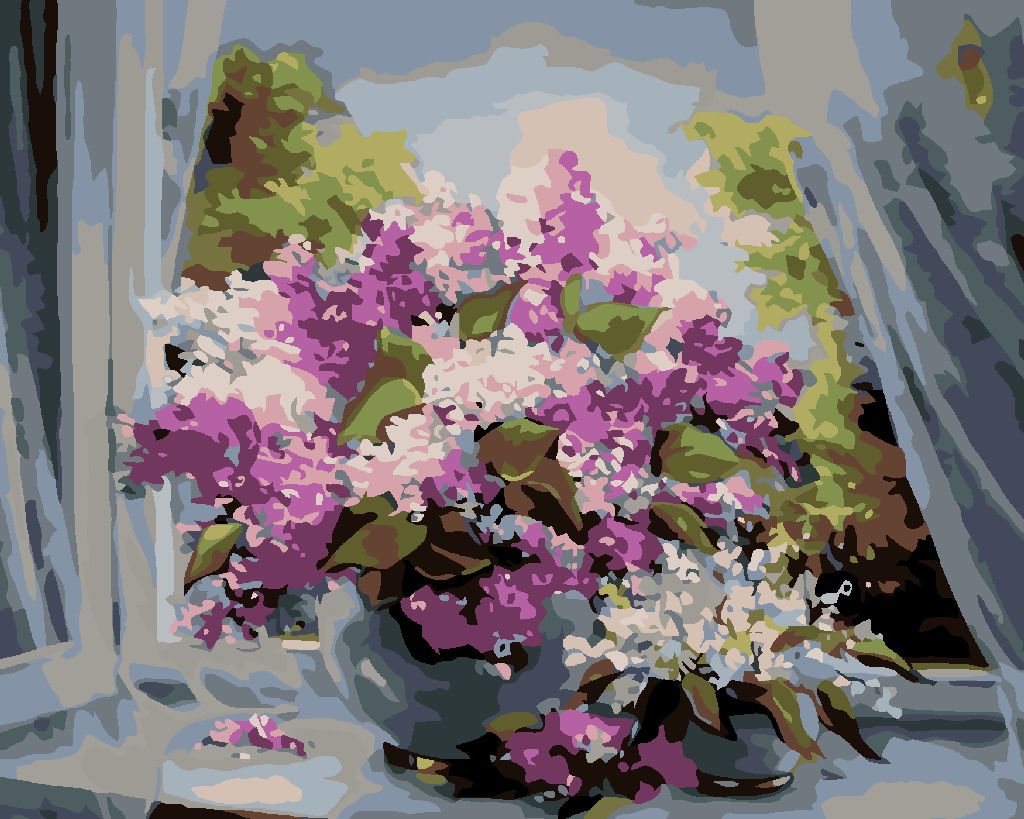 zuty Malování podle čísel - ŠEŘÍKY VE VÁZE - Rozměr: 40x50 cm, Rámování: Varianta: bez rámu a bez vypnutí plátna - obrázek 5