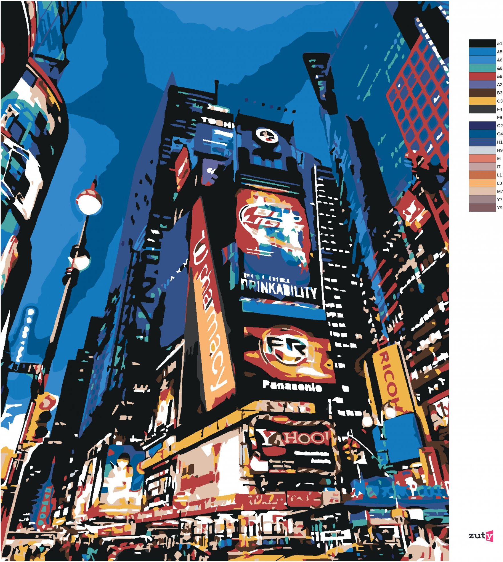 zuty Malování podle čísel - V NEW YORKU - Rozměr: 40x50 cm, Rámování: Varianta: vypnuté plátno na rám - obrázek 7