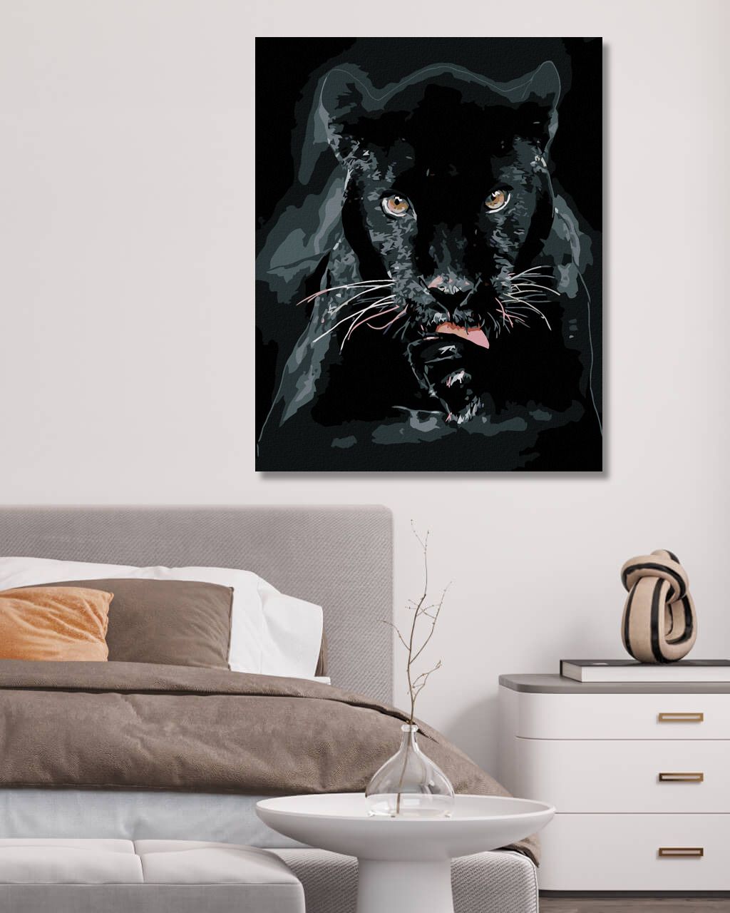 zuty Malování podle čísel - ČERNÁ PUMA - Rozměr: 40x50 cm, Rámování: Varianta: bez rámu a bez vypnutí plátna - obrázek 8