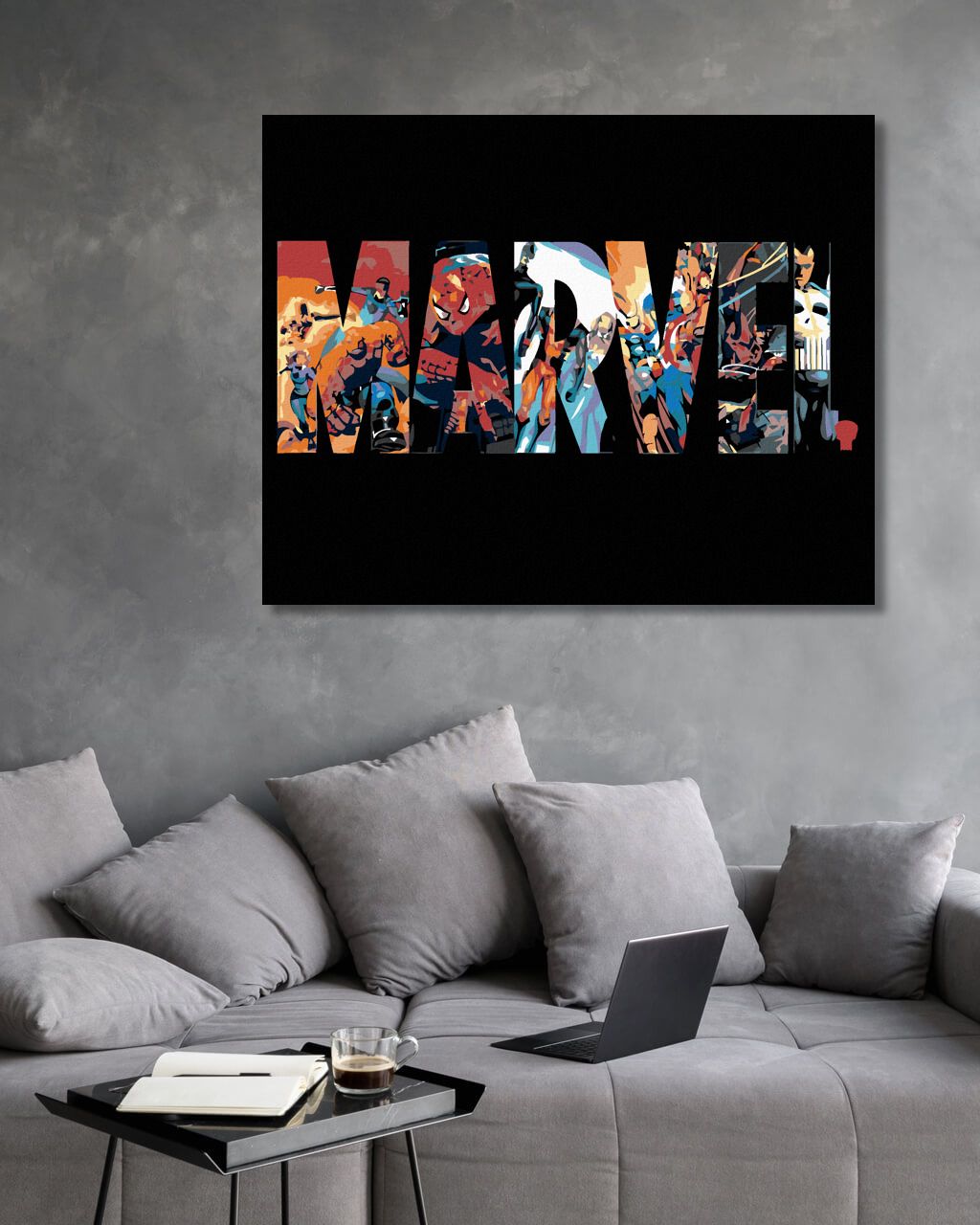 zuty Malování podle čísel - MARVEL - Rozměr: 40x50 cm, Rámování: Varianta: vypnuté plátno na rám - obrázek 8