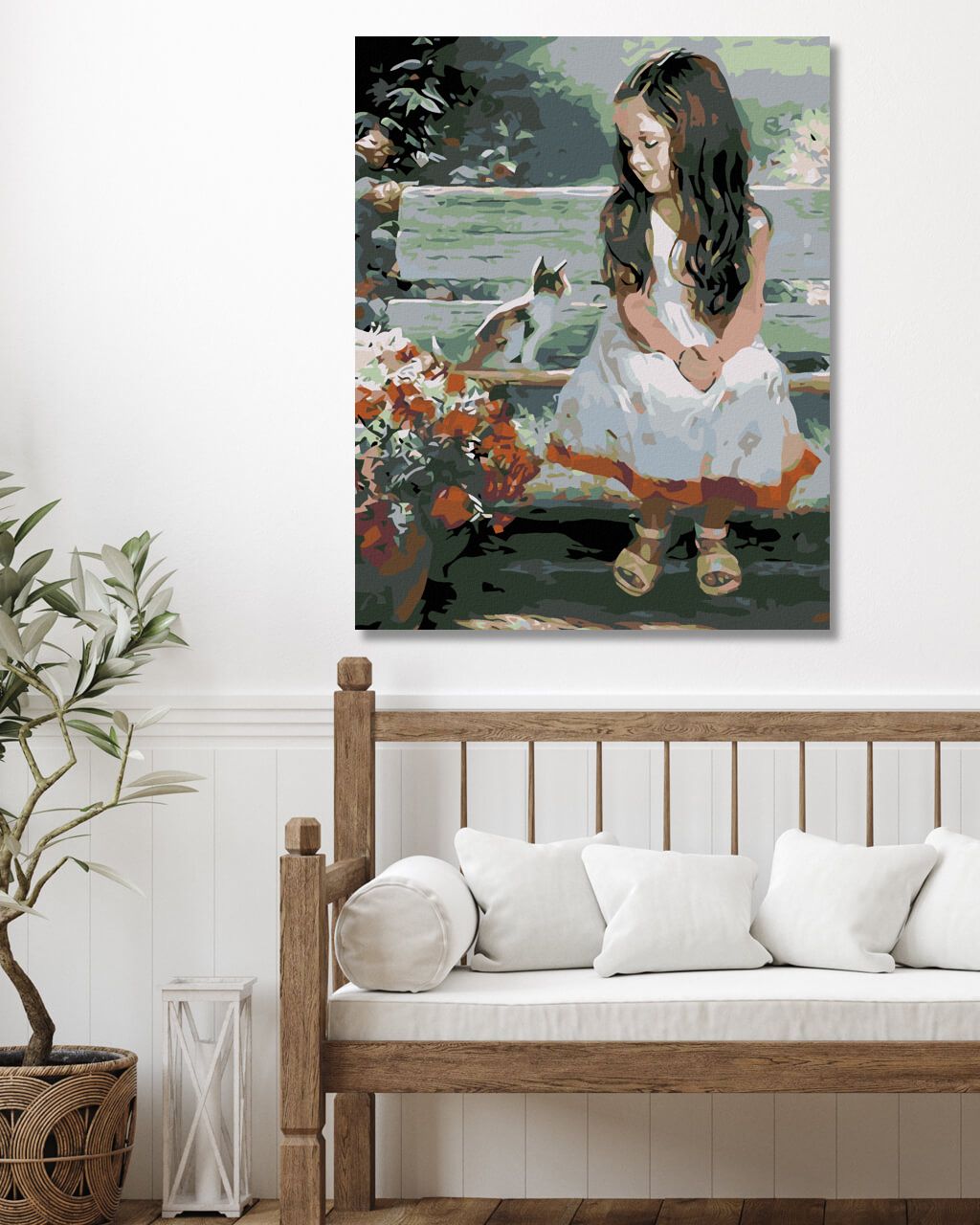 zuty Malování podle čísel - HOLČIČKA S KOTĚTEM - Rozměr: 40x50 cm, Rámování: Varianta: bez rámu a bez vypnutí plátna - obrázek 10