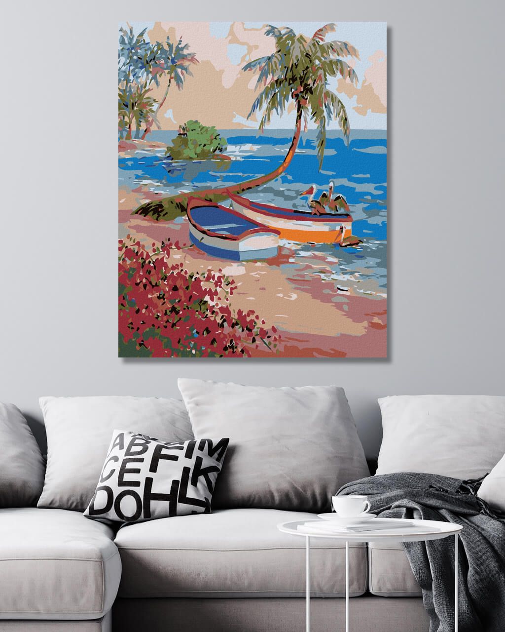 zuty Malování podle čísel - VESLICE A PELIKÁNI - Rozměr: 40x50 cm, Rámování: Varianta: bez rámu a bez vypnutí plátna - obrázek 10