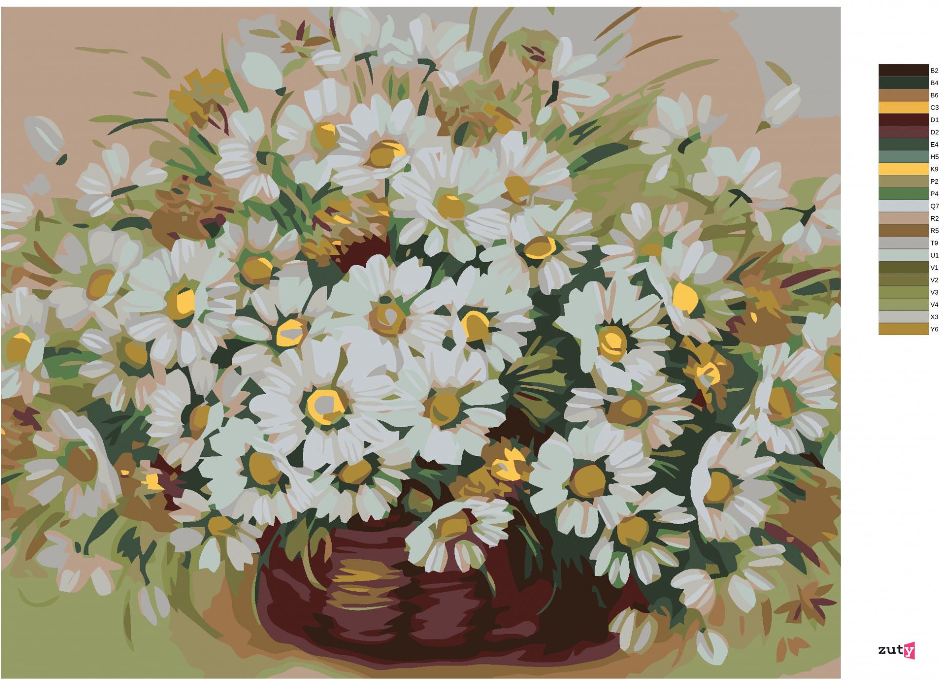 zuty Malování podle čísel - KYTIČKA KOPRETIN - Rozměr: 40x50 cm, Rámování: Varianta: vypnuté plátno na rám - obrázek 10