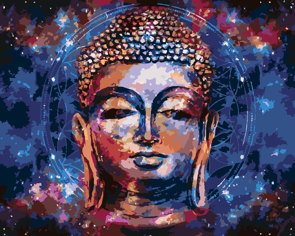 zuty Malování podle čísel - HVĚZDNÝ BUDDHA II - Rozměr: 40x50 cm, Rámování: Varianta: bez rámu a bez vypnutí plátna - obrázek 7