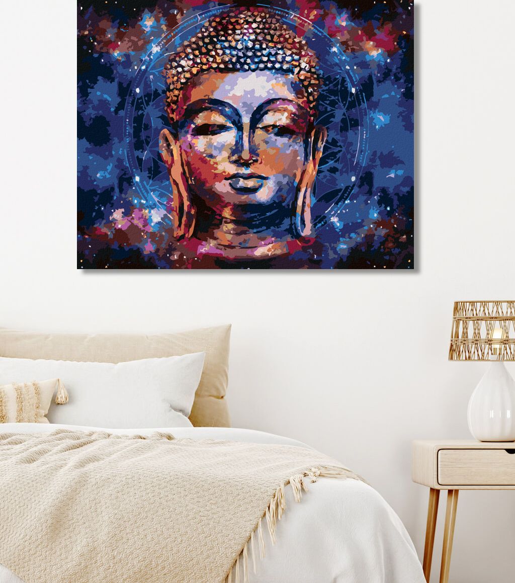 zuty Malování podle čísel - HVĚZDNÝ BUDDHA II - Rozměr: 40x50 cm, Rámování: Varianta: vypnuté plátno na rám - obrázek 2