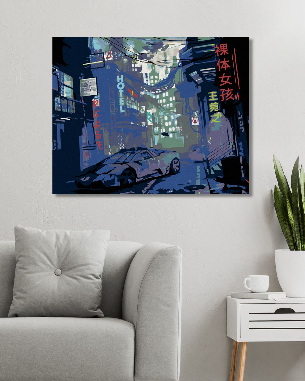 zuty Malování podle čísel - ČÍNSKÁ ČTVRŤ - Rozměr: 40x50 cm, Rámování: Varianta: vypnuté plátno na rám - obrázek 7