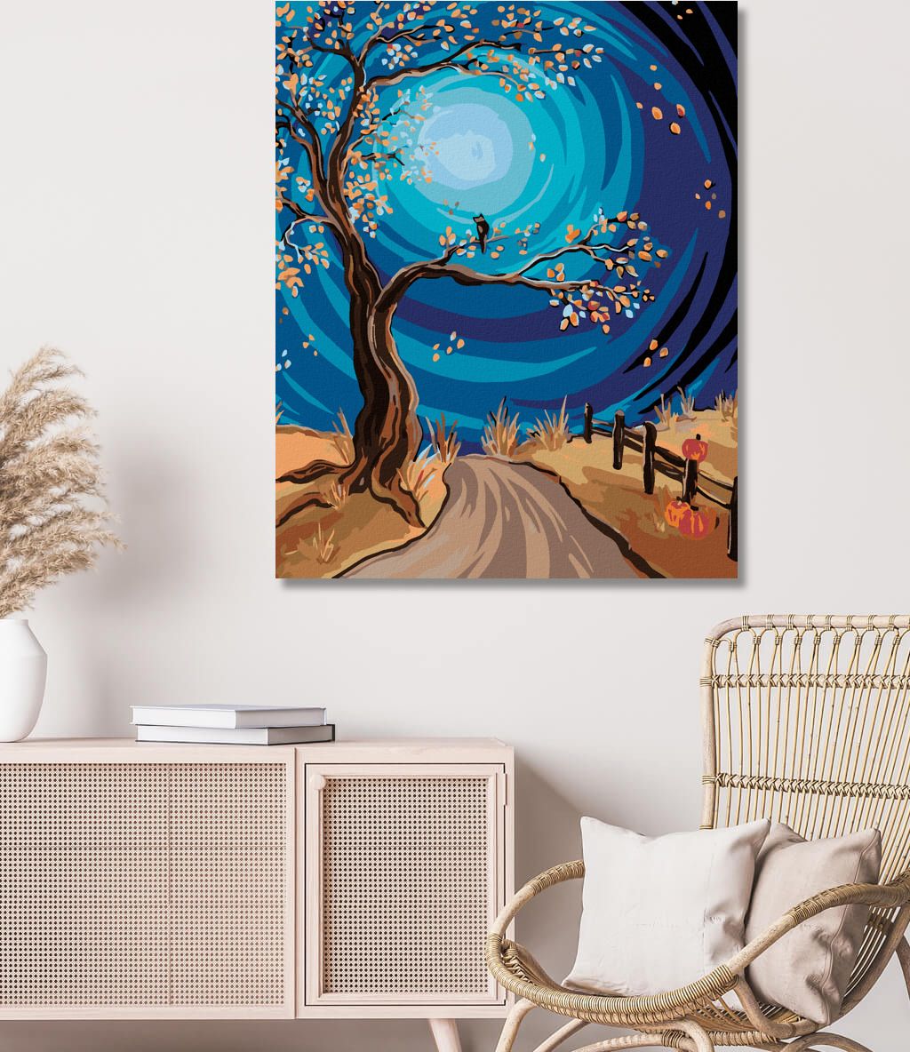 zuty Malování podle čísel - STROM U CESTY - Rozměr: 40x50 cm, Rámování: Varianta: vypnuté plátno na rám - obrázek 3