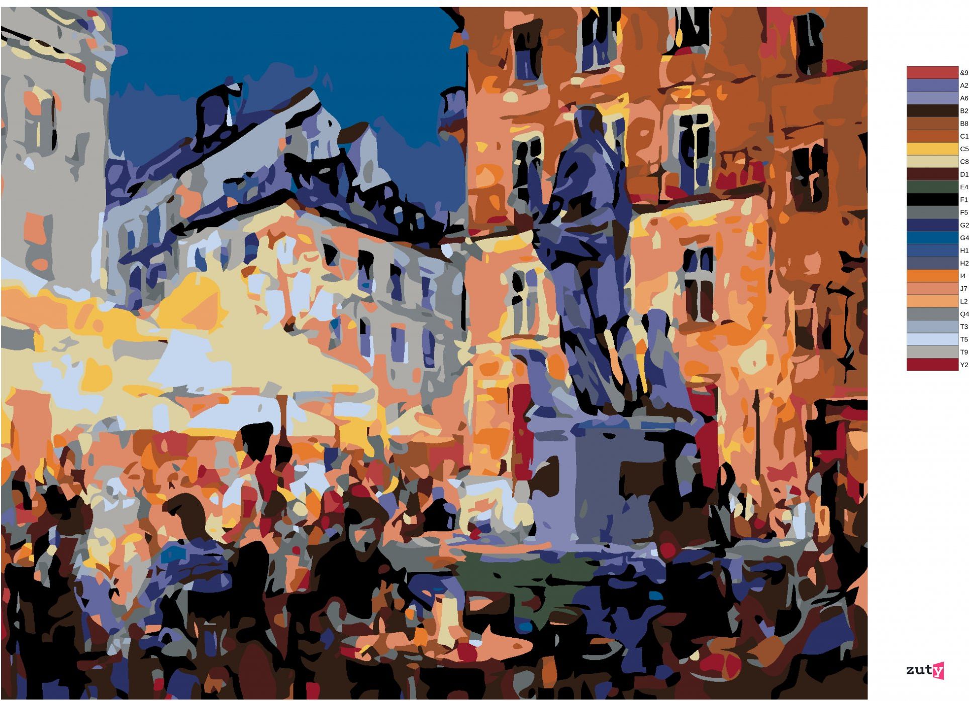 zuty Malování podle čísel - RESTAURACE POD SOCHOU - Rozměr: 40x50 cm, Rámování: Varianta: bez rámu a bez vypnutí plátna - obrázek 7