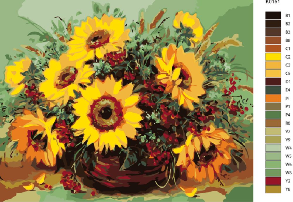 zuty Malování podle čísel - KRÁSNÉ ŽLUTÉ SLUNEČNICE - Rozměr: 40x50 cm, Rámování: Varianta: vypnuté plátno na rám - obrázek 5