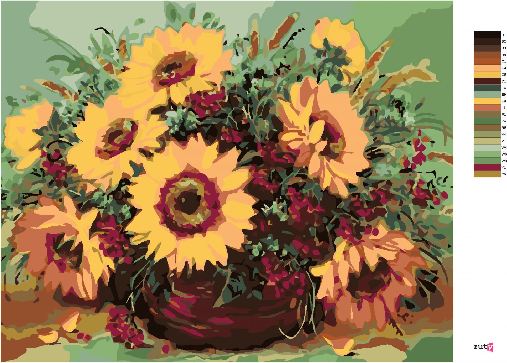 zuty Malování podle čísel - KRÁSNÉ ŽLUTÉ SLUNEČNICE - Rozměr: 40x50 cm, Rámování: Varianta: vypnuté plátno na rám - obrázek 11
