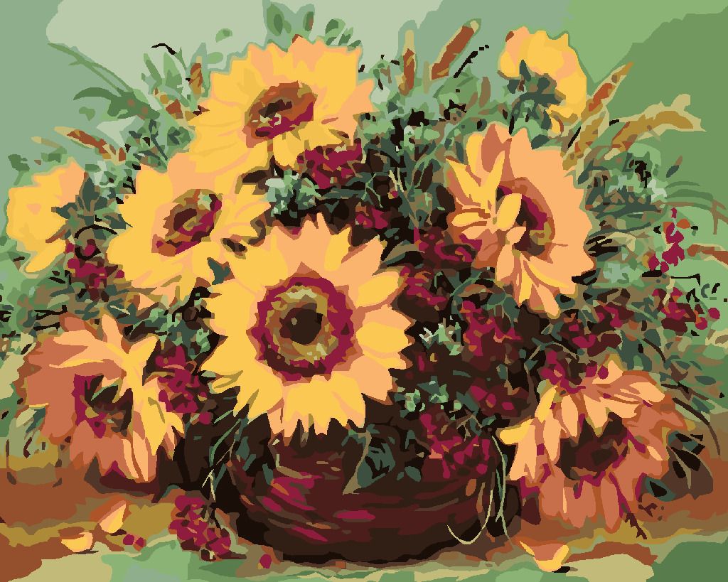 zuty Malování podle čísel - KRÁSNÉ ŽLUTÉ SLUNEČNICE - Rozměr: 40x50 cm, Rámování: Varianta: vypnuté plátno na rám - obrázek 13