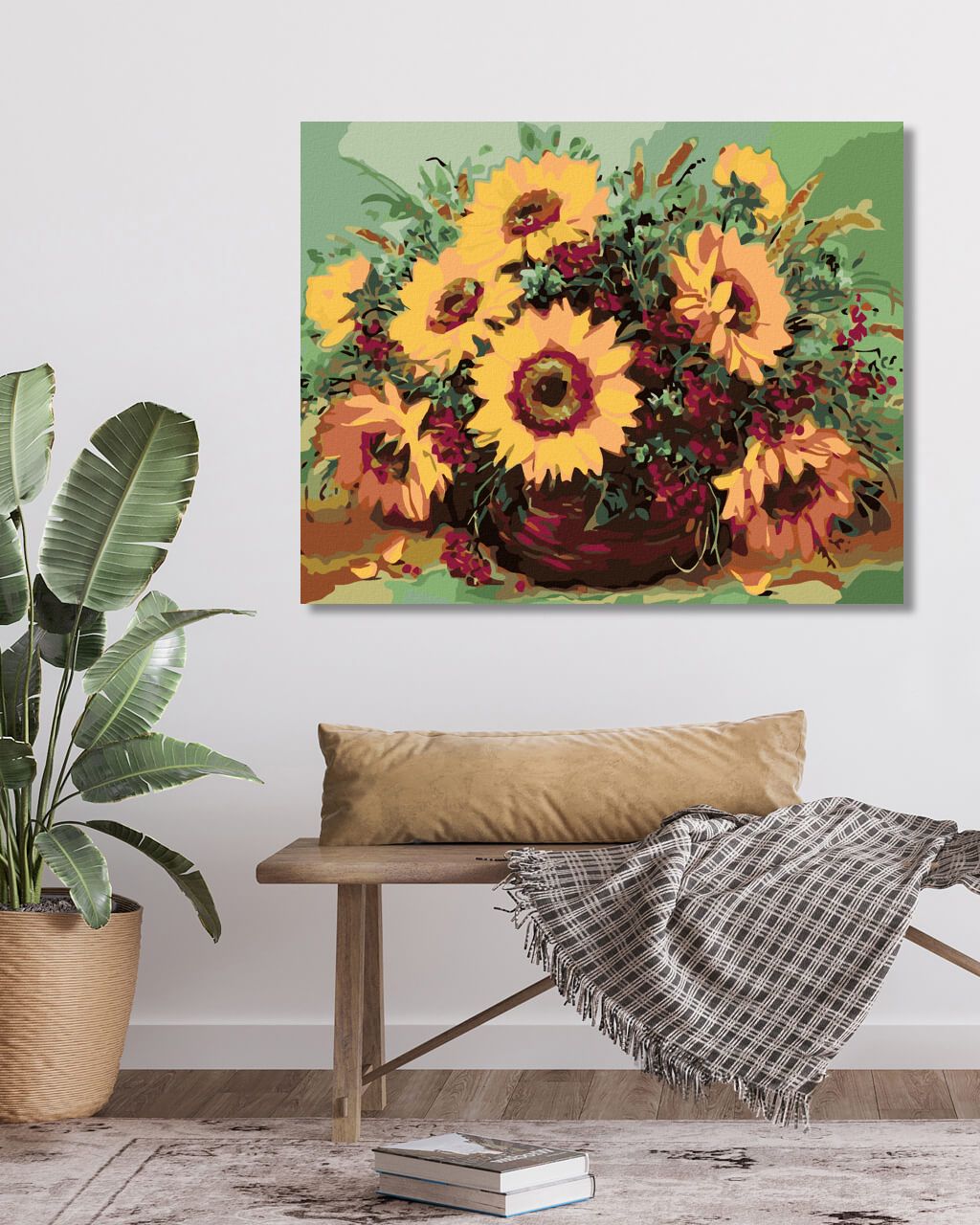 zuty Malování podle čísel - KRÁSNÉ ŽLUTÉ SLUNEČNICE - Rozměr: 40x50 cm, Rámování: Varianta: vypnuté plátno na rám - obrázek 18