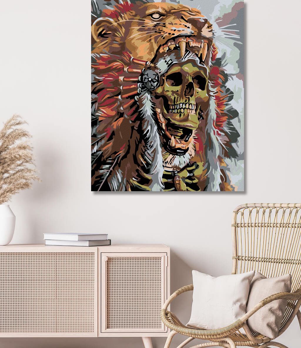 zuty Malování podle čísel - LEBKA NÁČELNÍKA - Rozměr: 40x50 cm, Rámování: Varianta: bez rámu a bez vypnutí plátna - obrázek 4