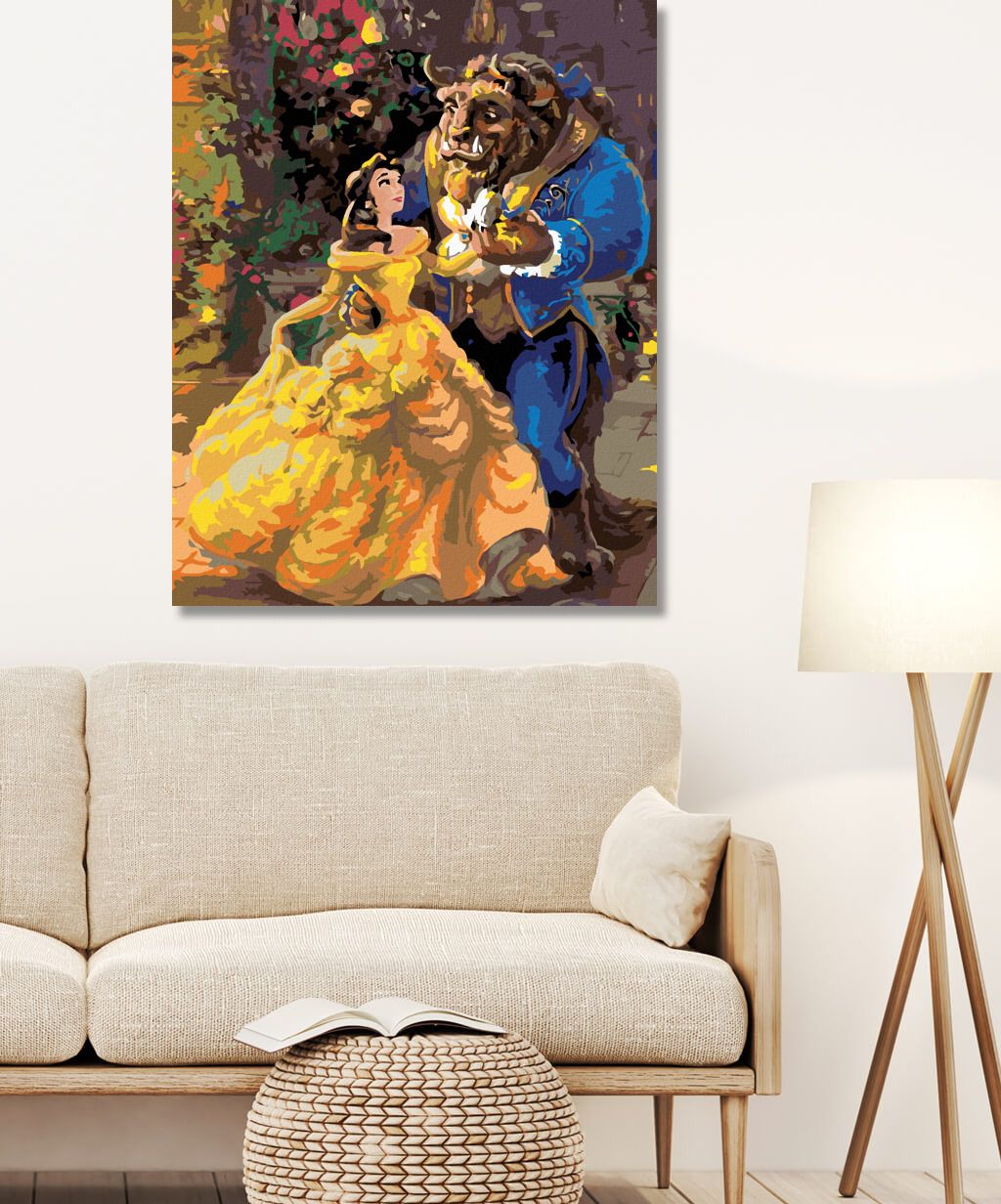 zuty Malování podle čísel - KRÁSKA A ZVÍŘE - Rozměr: 40x50 cm, Rámování: Varianta: vypnuté plátno na rám - obrázek 6