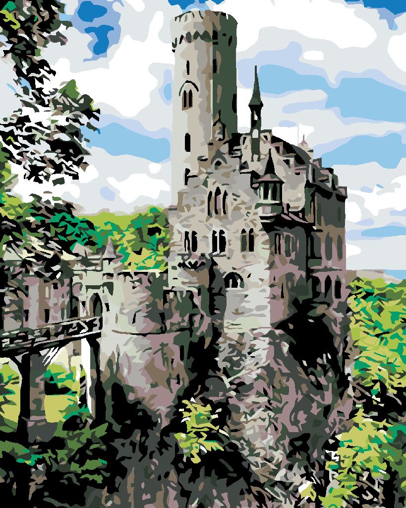 zuty Malování podle čísel - RYTÍŘSKÝ HRAD - Rozměr: 40x50 cm, Rámování: Varianta: vypnuté plátno na rám - obrázek 7